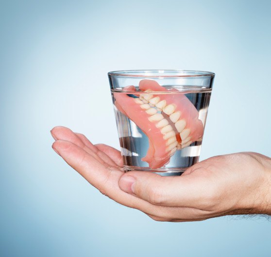 a pair of dentures on a table 