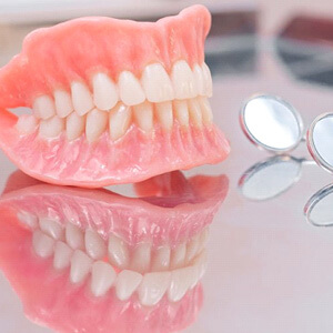 a pair of dentures on a table 