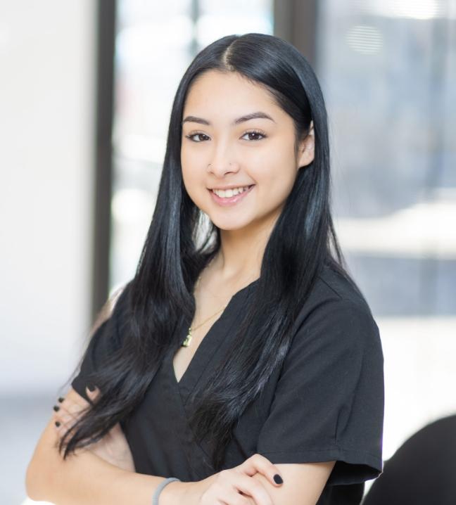 Smiling dental team member